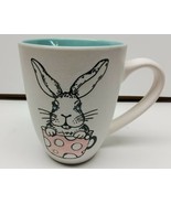 Bunny Rabbit Ceramic Coffee Mug Cup Alice Global Design Collections Polk... - £16.00 GBP