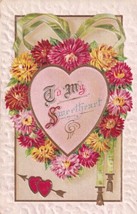 Valentine To My Sweetheart Heart Flowers Postcard E11 - $8.99