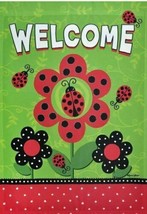 Ladybug Welcome 12.5x18 Rain Or Shine Seasonal Spring - £7.39 GBP