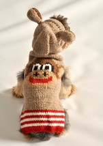 Monkey Hoodie Dog Sweater Chilly Dog Hand Knit Wool  XXS-XXXL Pet Puppy Warm Pet - £30.14 GBP+