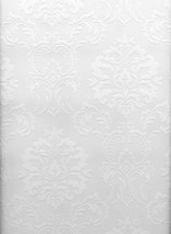 Brewster 429-6705 Plouf Damask Paintable Wallpaper, White, 56 Sq.Ft. - £29.73 GBP