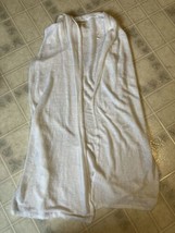Cynthia Rowley Sleeveless Cardigan White 100% Linen Open Drape Vest Medium - $26.89