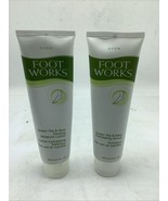 (Lot Of 2) Green Tea &amp; Mint Exfoliating Scrub/  Lotion Foot works Avon 3... - $19.99