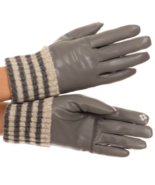 Sakkas Oda Warm Striped Wool Cuff Winter Touch Screen Wrist Length Gloves Large - £30.59 GBP