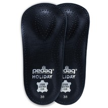 Pedag Holiday 3/4 Length Sheepskin Orthotic Inserts|Arch Support - (Black) - £16.41 GBP