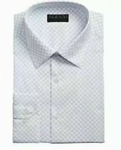 Alfani Mens Dress Shirt White Combo Size XL Regular-Fit Performance - £15.01 GBP