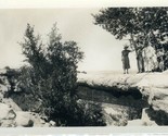 People on Agate Log Petrified Forest National Park Arizona 1935 Photograph - £19.40 GBP