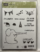 NEW Stampin Up Henry Says Stamp Set Party Christmas Elephant 13 Stamps - £9.43 GBP