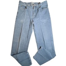 Ruff Hewn Pants Mens 38x34 Blue Jeans Medium Stone Wash 100% Cotton Straight - £18.46 GBP
