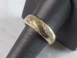 Mens Vintage Estate 14k Yellow Gold Diamond Ring 8.5g  #E1214 - £830.93 GBP