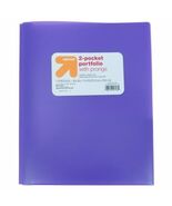 2 Pocket Plastic Folder with Prongs Purple Set of 6 Heavy Duty Letter Size - $198.81 MXN