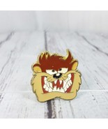 Vintage 1993 Taz Enamel Button Cover Looney Tunes 1&quot; Tasmanian Devil Metal - £9.73 GBP