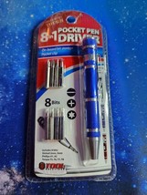 Tool Solutions 8 in 1 Pocket Pen Driver w/ 8 Bits:phillips, torque &amp;slot... - £4.22 GBP