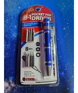 Tool Solutions 8 in 1 Pocket Pen Driver w/ 8 Bits:phillips, torque &amp;slot... - £4.48 GBP