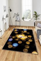 LaModaHome Area Rug Non-Slip - Brown Round Soft Machine Washable Bedroom Rugs In - £25.69 GBP+
