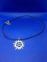 Supernatural Inspired Anti-Possession Symbol Pendant Necklace Black Cord - £10.01 GBP