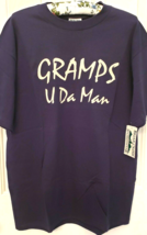 Briar Creek Mens T Shirt Size Med Blue Gramps U Da Man S/S 100% Cotton New Tag   - £7.86 GBP