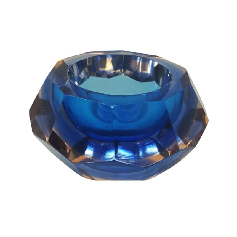 1960s Gorgeous Big Blue Bowl or Catchall Designed By Flavio Poli for Seguso - £424.64 GBP