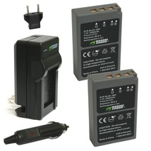 Wasabi Power Battery (2-Pack) &amp; Charger for Olympus BLS-5, BLS-50, PS-BL... - $44.99
