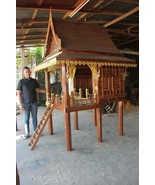Thai Spirit House SanPhraPhum Buddhistische Holzschnitzerei Teak, Schutz... - £1,366.25 GBP