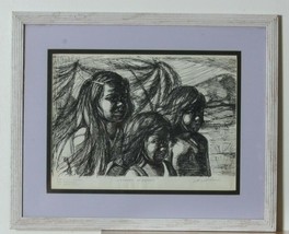 &quot; Enfants De Hawaii &quot; Par Anthony Sidoni Stylo &amp; Encre Étude pour Huile ... - $31,425.56 MXN