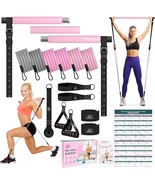 Pilates Bar Kit With Resistance Bands, Multifunctional Yoga Pilates Bar ... - $41.99