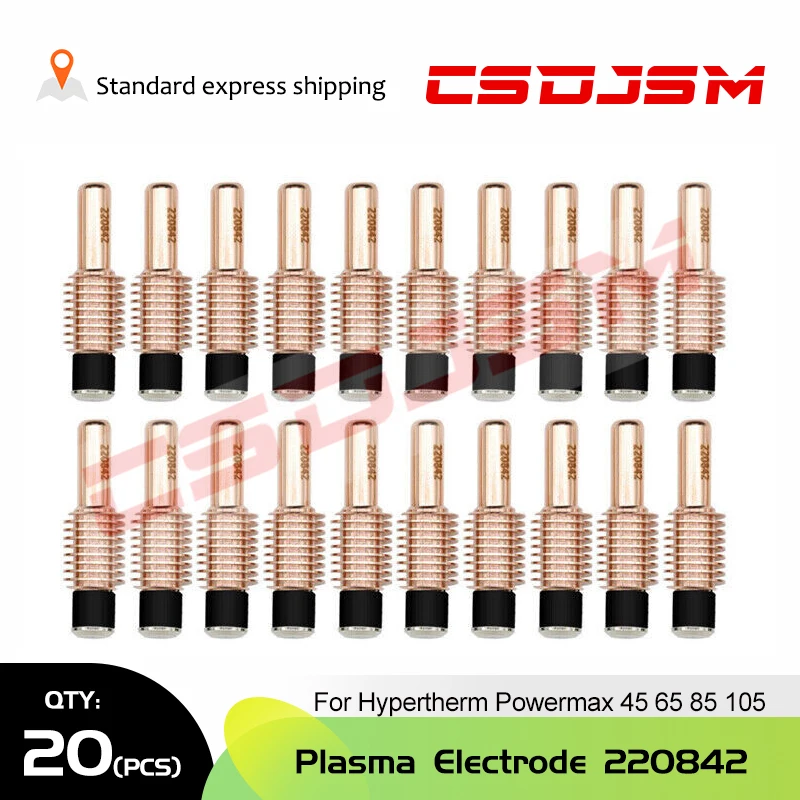 CSDJSM,20Pcs 220842 Plasma Electrode For Hypertherm Powermax 45 65 85 105 Duax P - £77.15 GBP