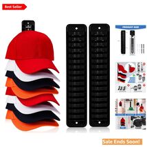 Space-Saving Hat Organizer: Holds 32 Caps with Secure Adhesive Installation - $37.57