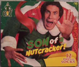 NEW 12 Days Of Socks ELF Shoe Size 6-12 NIB Gift Son of a Nutcracker WB - $19.79