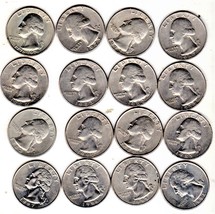 Washington Quarters - lot of 16 assorted Washington Quarters (1969 -1990) - £7.86 GBP