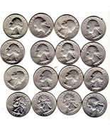 Washington Quarters - lot of 16 assorted Washington Quarters (1969 -1990) - $32.80 CAD