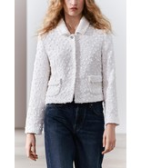 NWT $160 ZARA GORGEOUS ZW CHANEL LOOK COLLECTION SEQUIN CROPPED JACKET  XS - $164.64 CAD