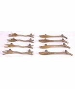 Set of 8 Brass Drawer Pull Handle-Fork Knife-India-Vtg - €20,28 EUR