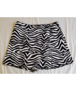 White House Black Market Black White Tiger Stripe Cotton  Skorts Misses ... - £15.63 GBP