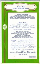 Hotel General Brock Rainbow Room Menu 1953 Sheraton Niagara Falls Ontario - £28.54 GBP