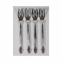 Vintage 4 Pc Neiman Marcus Godinger Silverplate 4 Curved Prong Cocktail Forks - £31.92 GBP