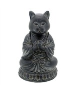 MEDITATING CAT STATUE 6&quot; Zen Buddha Kitty GOOD QUALITY Resin Figurine Me... - $404.92 MXN