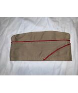1952 KOREAN WAR ARMY TAN KHAKI GARRISON COVER CAP ARTILLERY SERVICE CORD... - €27,38 EUR