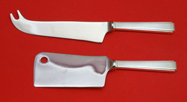 Modern Classic By Lunt Sterling Silver Cheese Server Serving Set 2PC Hhws Custom - £92.16 GBP