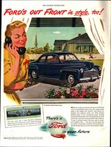 1946 vintage Ford automobile print ad, Post world war II, Blue vehicle e8 - $25.05