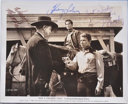 Audie Murphy Cast Signed Photo X3 – Ride A Crooked Trail – Harry Silva, Walter M - £2,234.19 GBP