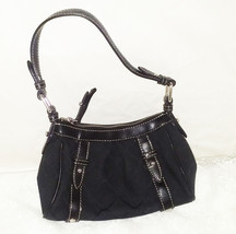 Nine West Handbag   Small Black Purse   6&quot;h x 8&quot;w x 3&quot;d   Zip Closure  Cute Bag - £14.78 GBP