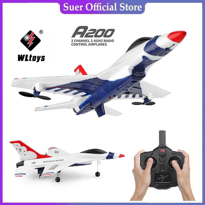 Wltoys XK A200 RC Airplane F-16B Drone 2.4GHZ Aircraft Radio Control Airplane - £73.72 GBP+