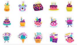 Birthday 20 Icon stickers pack instant download svg,png,psd,eps,jpeg - £3.58 GBP