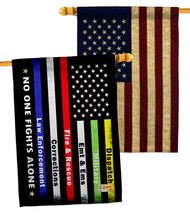 First Responders No One Fights Alone - Impressions Decorative USA Vintage Appliq - £47.43 GBP