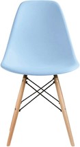 Dining Side Chair With Natural Wood Base, Blue, 2Xhome Rayleg. - £73.89 GBP