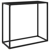 Console Table Black 31.5&quot;x13.8&quot;x29.5&quot; Tempered Glass - $120.49