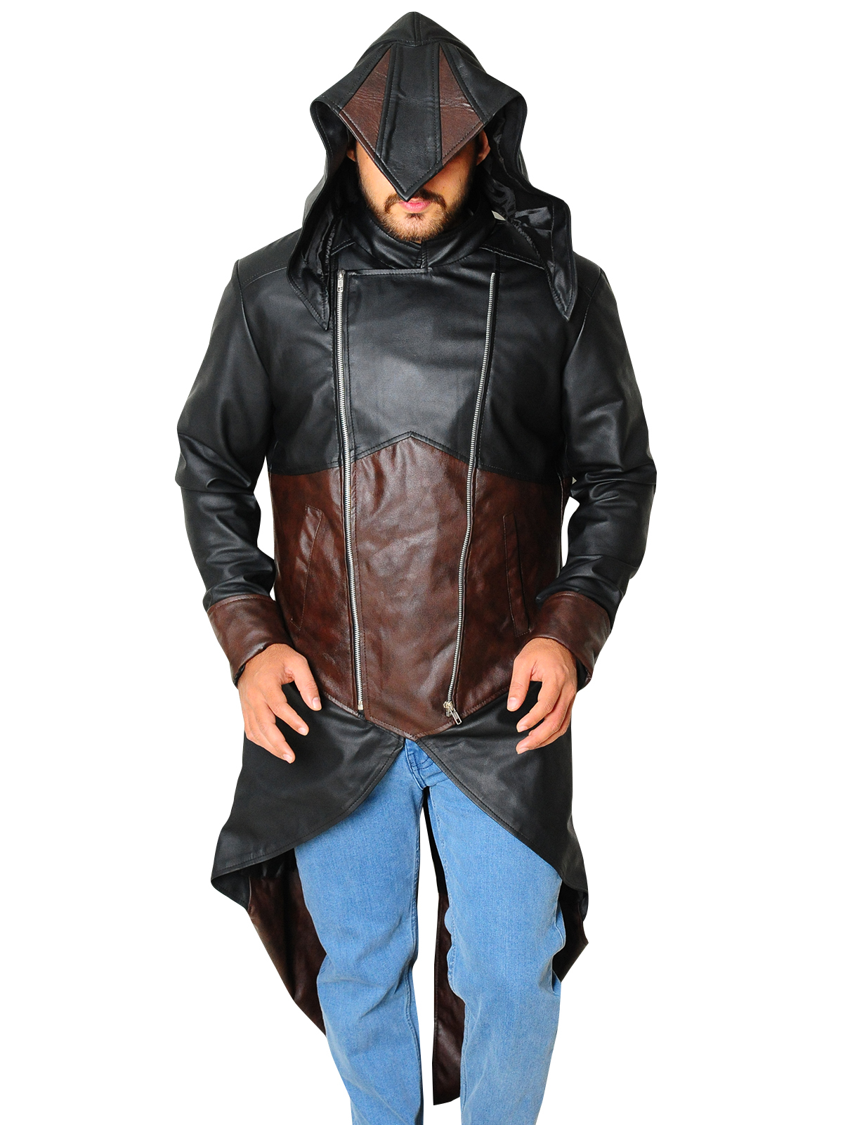 EXOTICA ASSASSINS CREED UNITY LEATHER HOODIE - ALL SIZES AVAILABLE - $129.99
