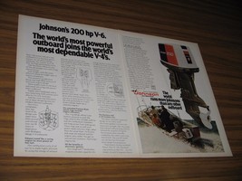 1976 Print Ad Johnson 200 HP V-6 Outboard Motors Most Powerful - £10.41 GBP