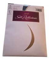 Hanes Silk Reflections Pantyhose Silky Sandalfoot Navy Size 1 Style 728 - $5.90